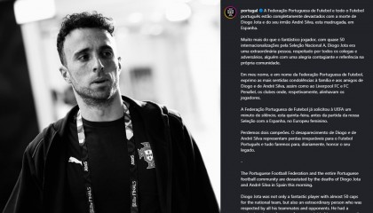 哀悼！葡萄牙足协发布讣告 若塔与弟弟因车祸不幸去世